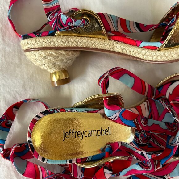 Jeffrey Campbell colorful Lace Up Sandals size 6.5 - Picture 9 of 13